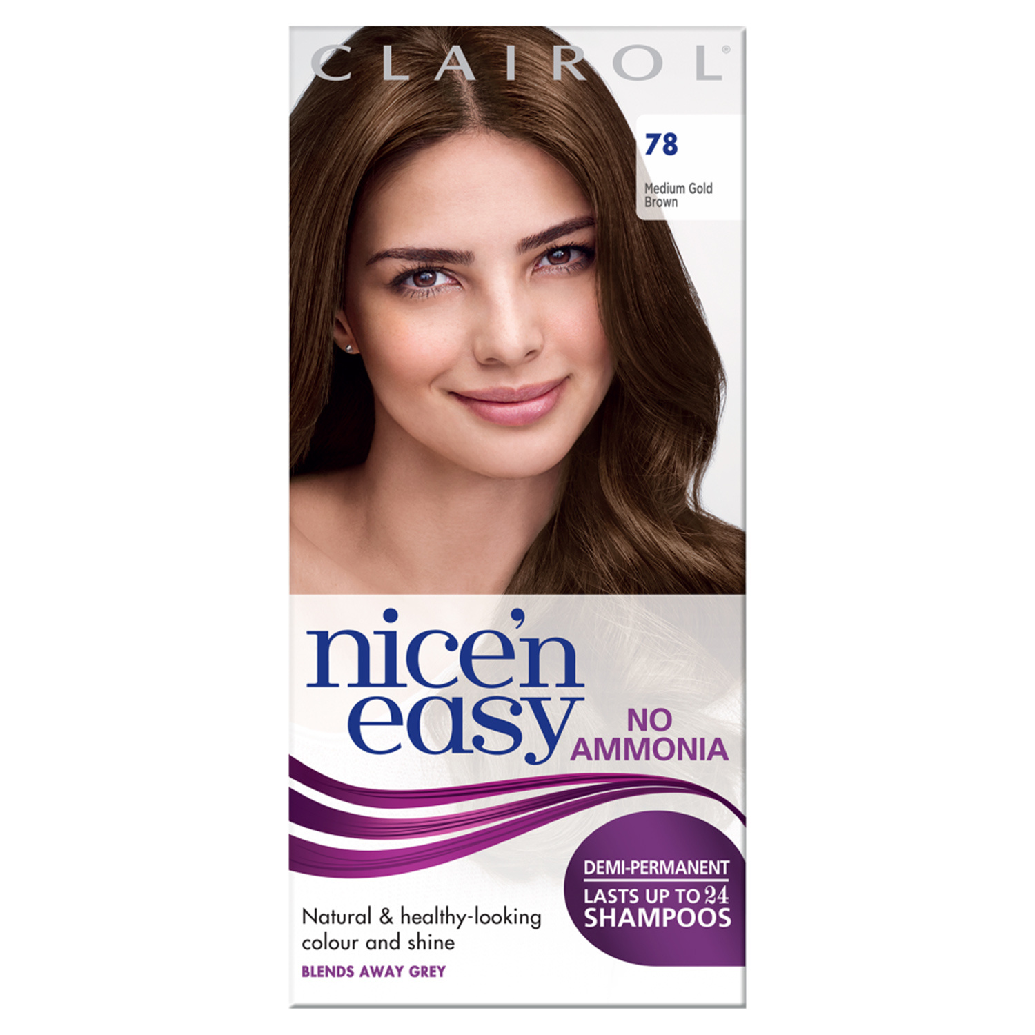 Clairol Nice'n Easy No Ammonia Hair Dye 78 Medium Golden Brown