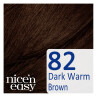 Clairol Nicen Easy No Ammonia Hair Dye 82 Dark Warm Brown