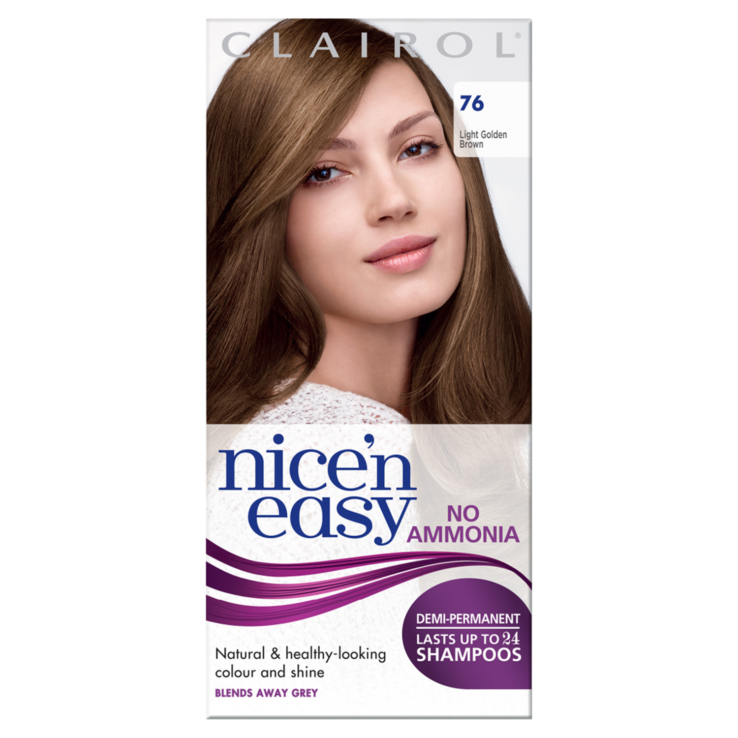 Clairol Nice'n Easy No Ammonia Hair Dye 76 Light Golden Brown