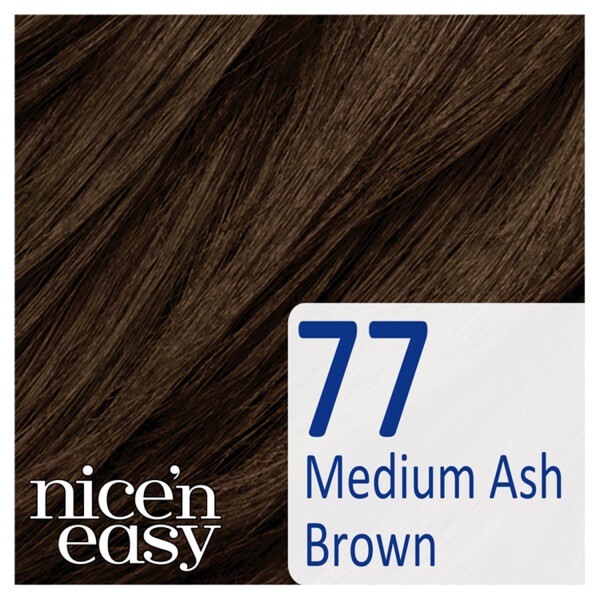 Buy Clairol Nice'n Easy No Ammonia Hair Dye 77 Medium Ash Brown 135ml