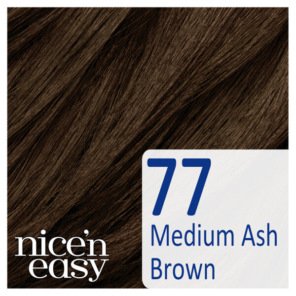 Buy Clairol Nice'n Easy No Ammonia Hair Dye 77 Medium Ash Brown 135ml Buy Clairol Nice'n Easy No Ammonia Hair Dye 77 Medium Ash Brown 135ml