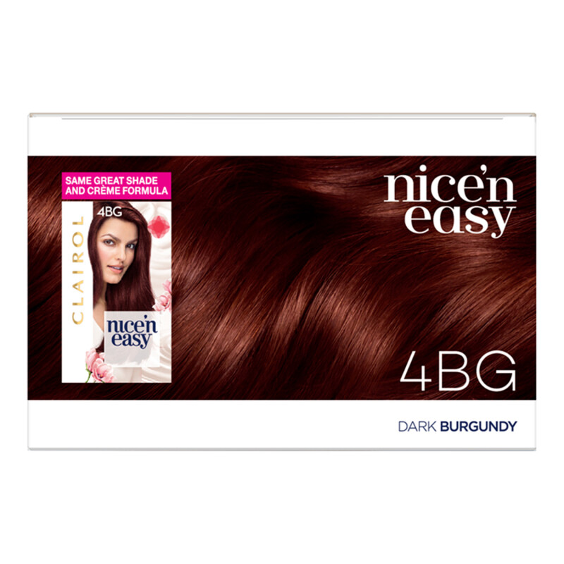 Clairol Nicen Easy Dark Burgundy Permanent Hair Colour 4BG