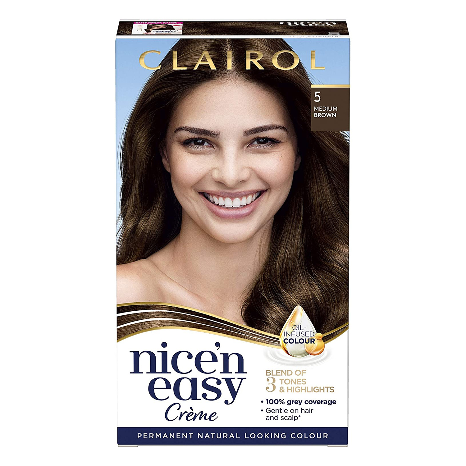 Clairol Nice'n Easy Creme Hair Dye 5 Medium Brown