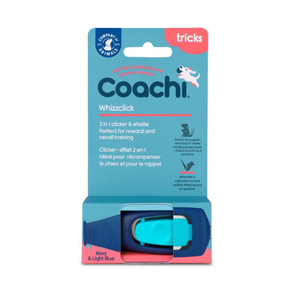 Coachi Whizzclick Navy, Light Blue Button