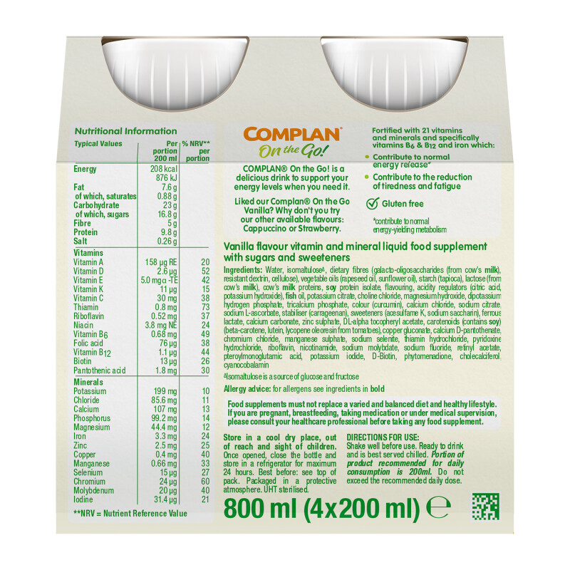 Complan On The Go Energy Release Drink Vanilla Flavour