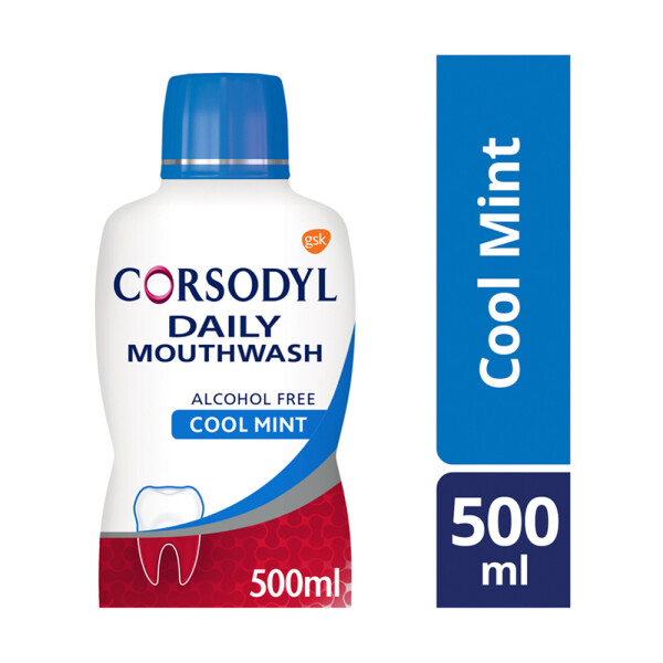 Corsodyl Daily Mouthwash Gum Care Alcohol Free Cool Mint 