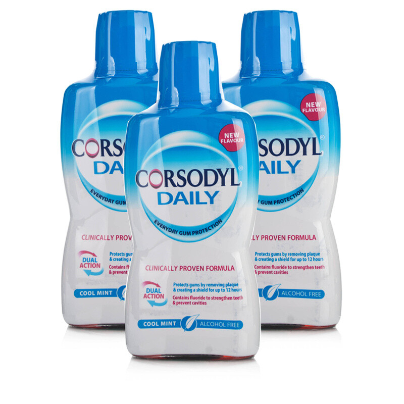 Corsodyl Daily Cool Mint Mouthwash - Triple Pack