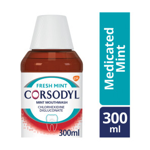 Corsodyl Gum Problem Treatment Mouthwash Mint 300ml