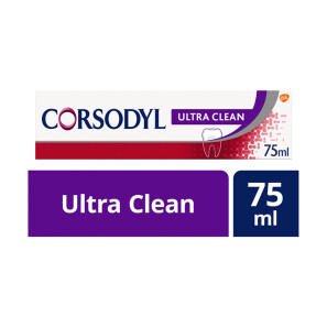  Corsodyl Gum Care Toothpaste Daily Fluoride Ultra Clean 75ml 