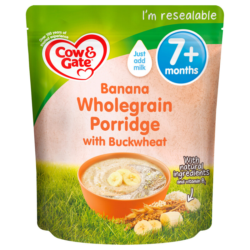 Cow & Gate Fruity Wholegrain Porridge Baby Cereal 6+ Months
