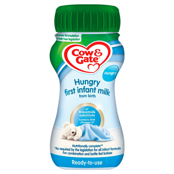 Cow & Gate Hungry First Baby Milk Formula Liquid from Birth