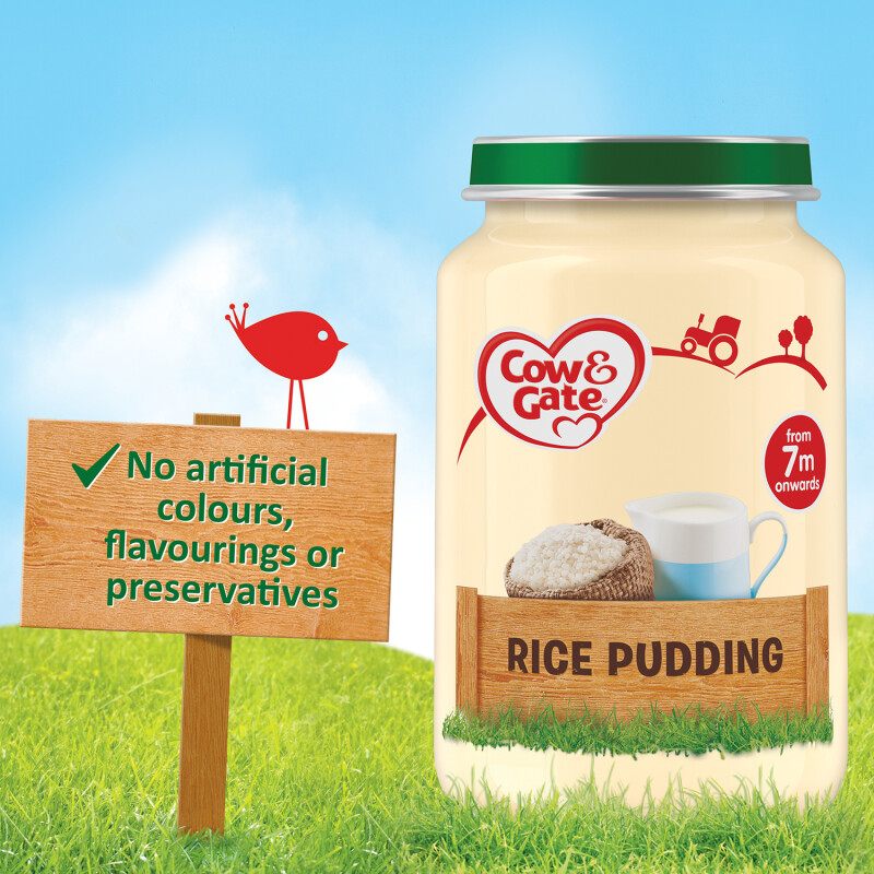 Cow & Gate Rice Pudding Jar