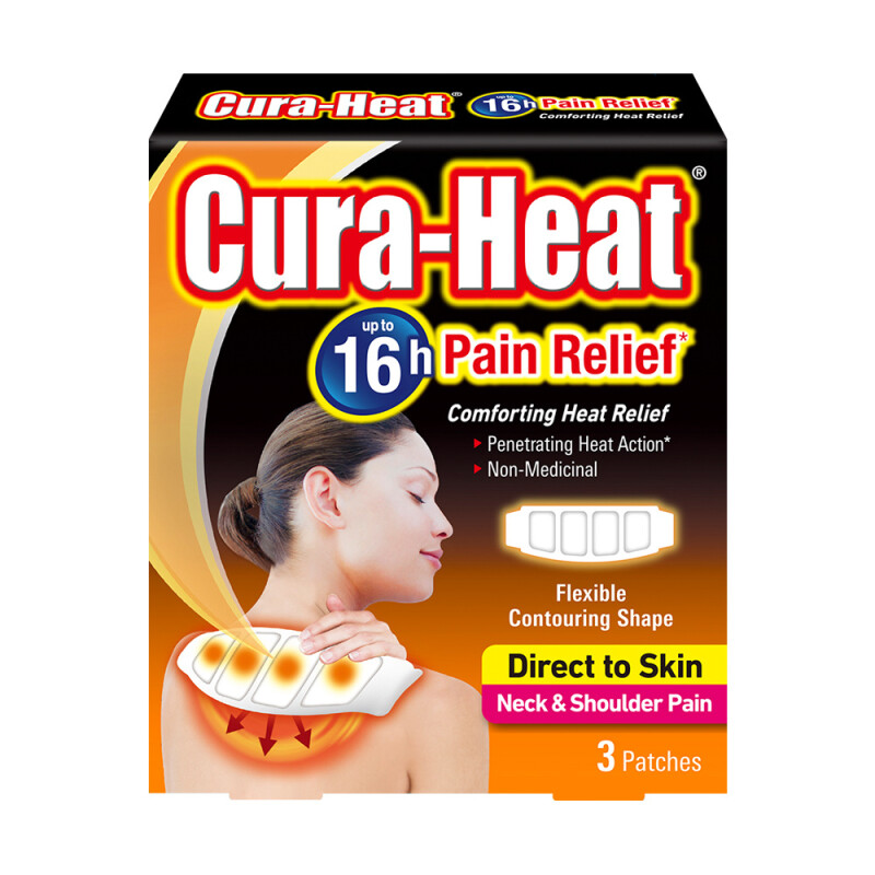 Cura Heat Neck Direct to Skin 2 Patches 