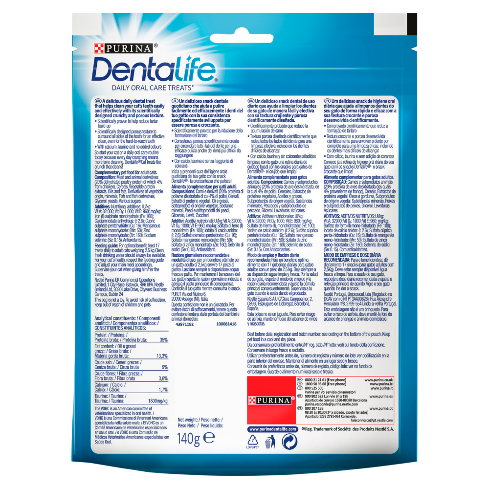Dentalife Cat Dental Treats Chicken 140g