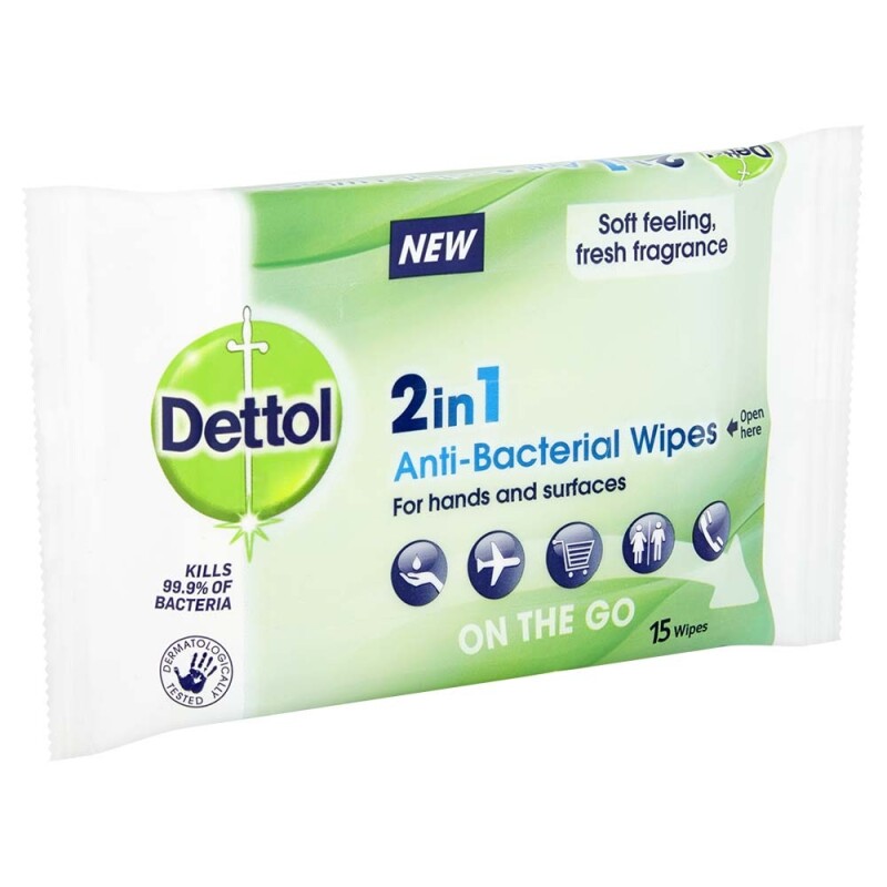  Dettol 2 in 1 Wipes 