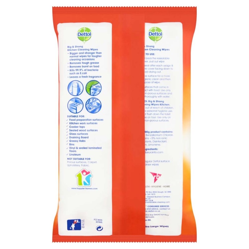 Dettol Big & Strong Kitchen Wipes