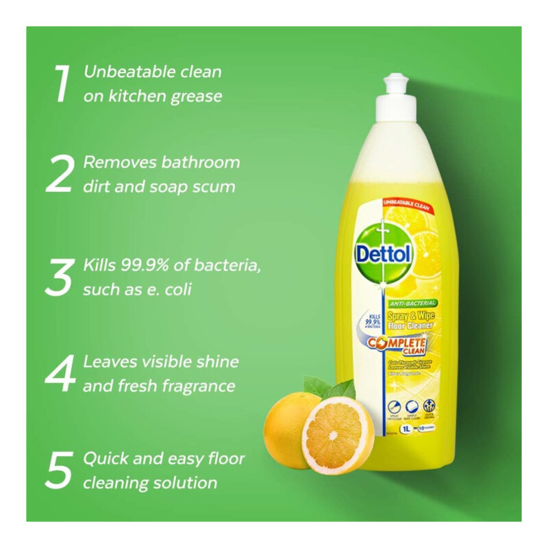 Dettol Complete Clean Anti-Bacterial Spray and Wipe Floor Cleaner
