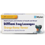 Difflam 3mg Lozenges Orange & Honey Flavour