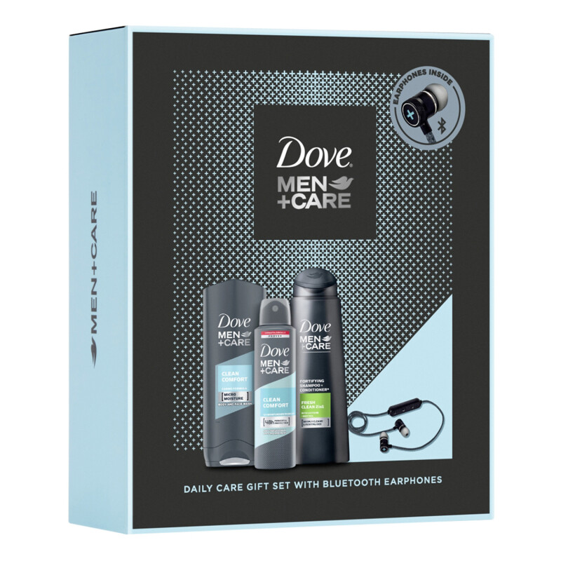 Dove Men Care Gift Set With Wireless Bluetooth Headphones
