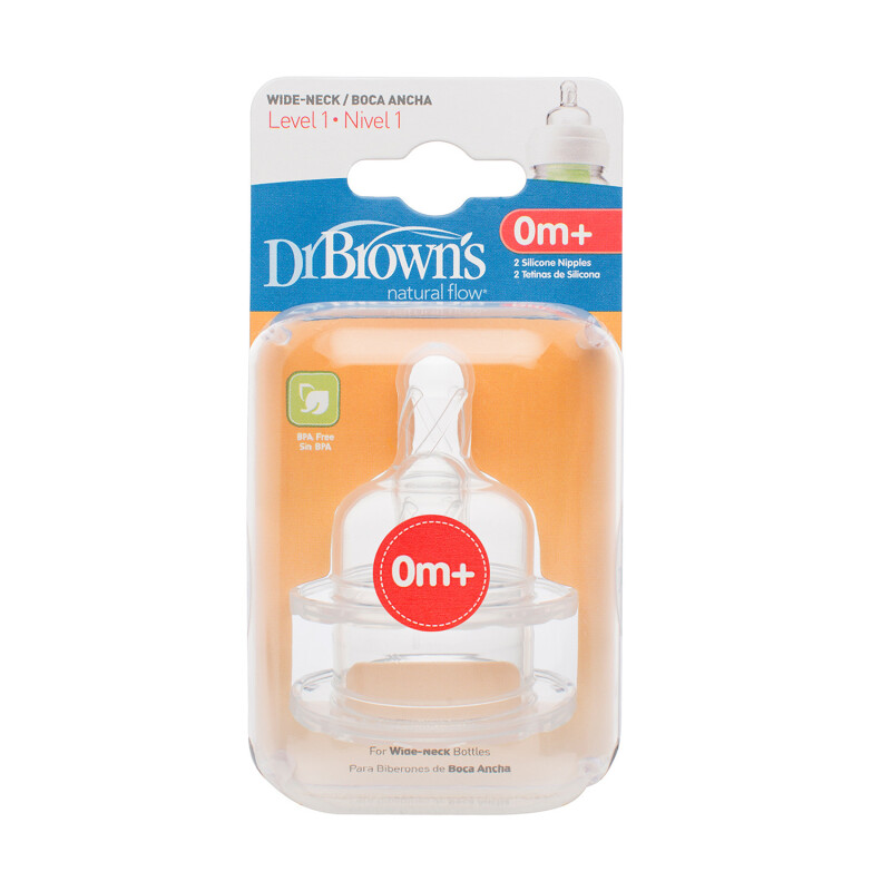 Dr Brown's Level 1 Teat Twin Pack 0m+