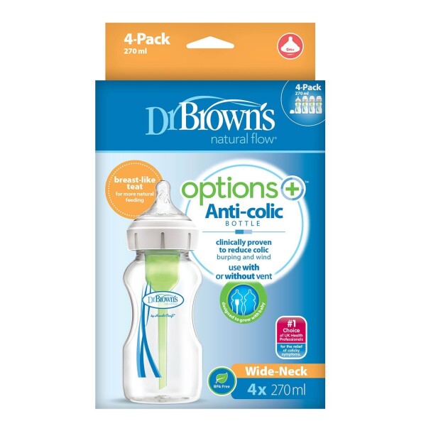 Dr Browns Options+ Anti-Colic Bottles Four Pack