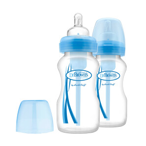 Dr Brown's Options Baby Bottles Blue Twin Pack 270ml