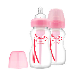  Dr Brown's Options Baby Bottles Pink Twin Pack 