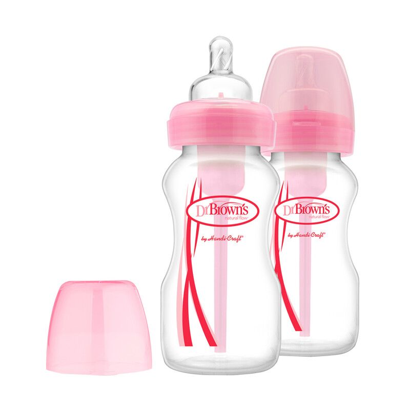 Dr Brown's Options Baby Bottles Pink Twin Pack 270ml