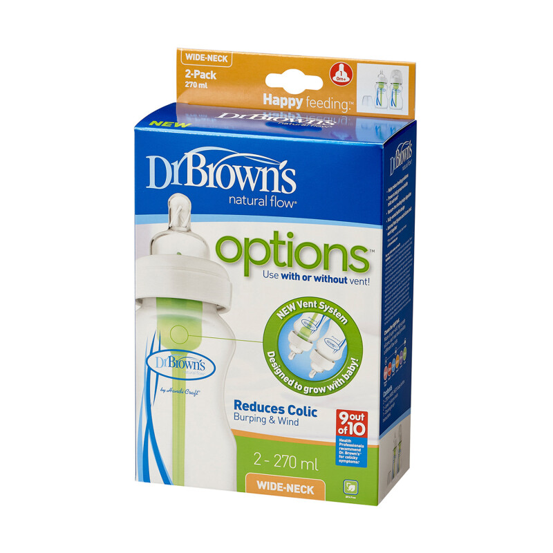 Dr Brown's Options Baby Bottles Twin Pack 270ml