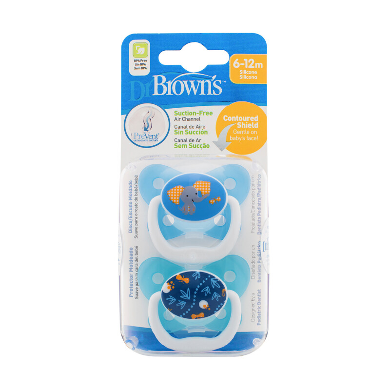Dr Browns Prevent Soother 6-12 Month Blue