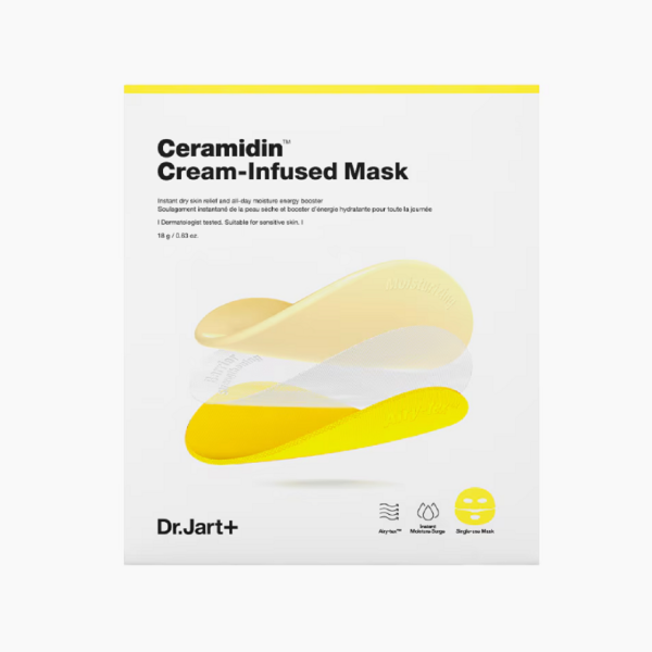 Dr Jart Ceramidin Cream Infused Face Mask for repairing the skin barrier