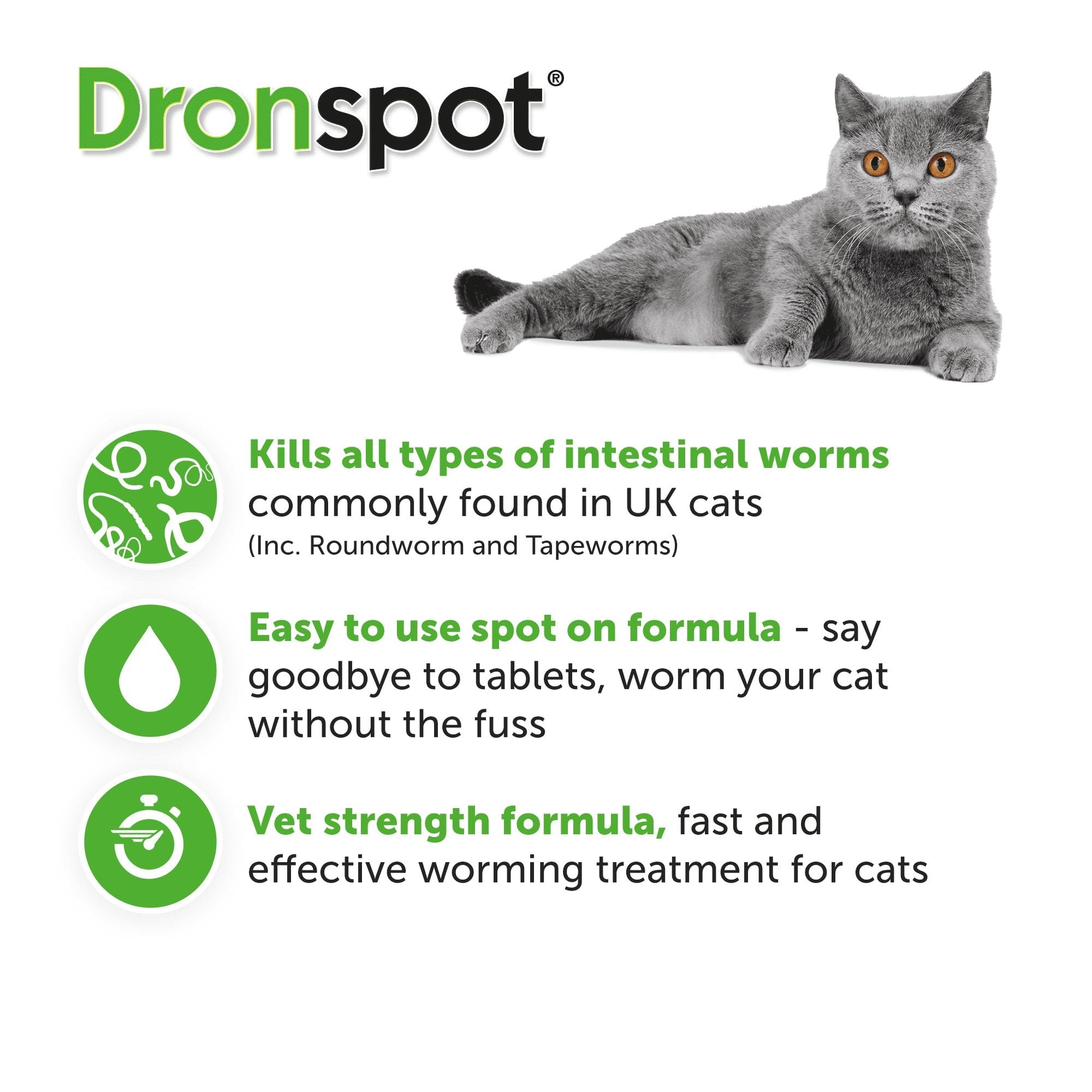 Dronspot Spot On Wormer for Cats 