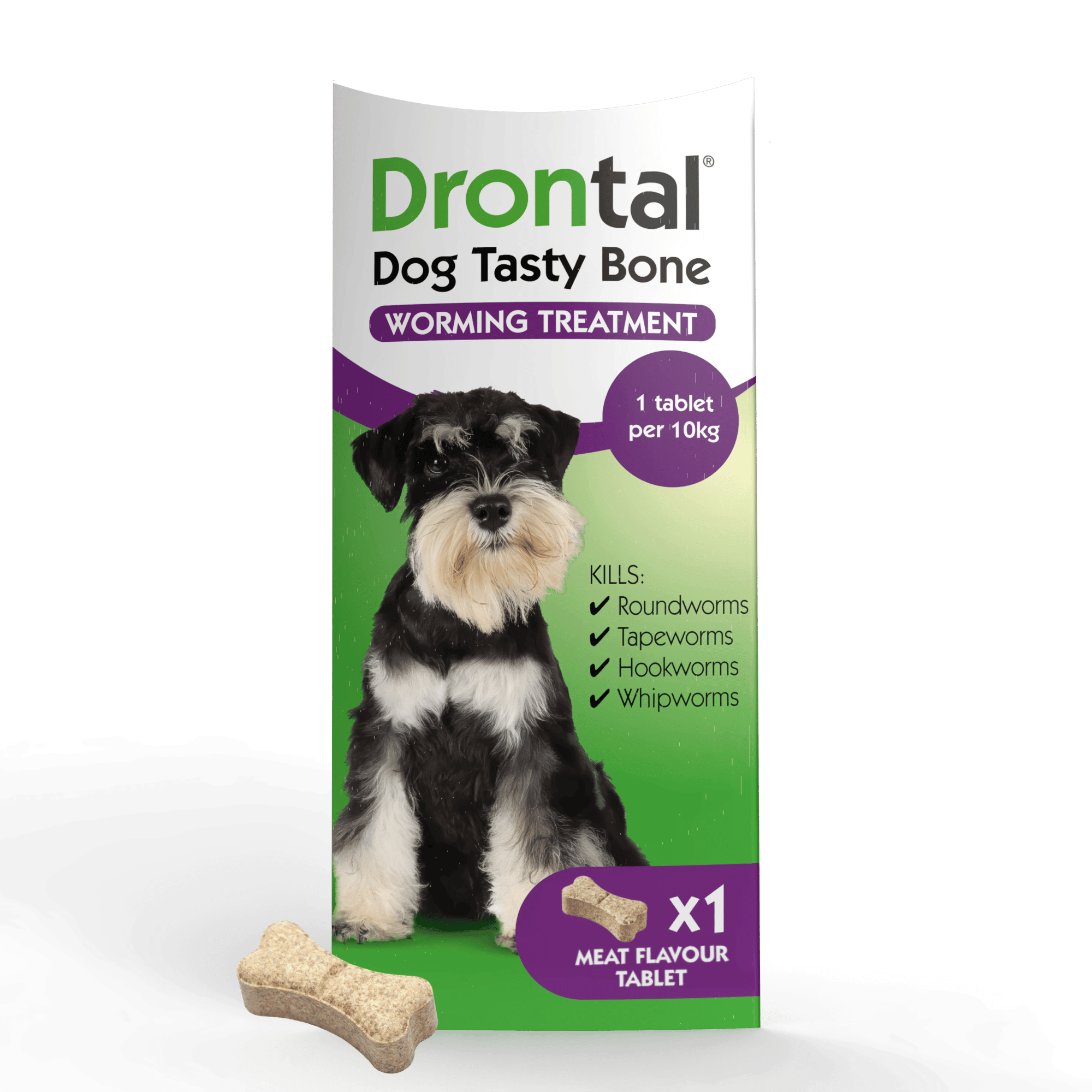 Drontal Tasty Bone Wormer Tablets for Dogs (2 to 20kg) 