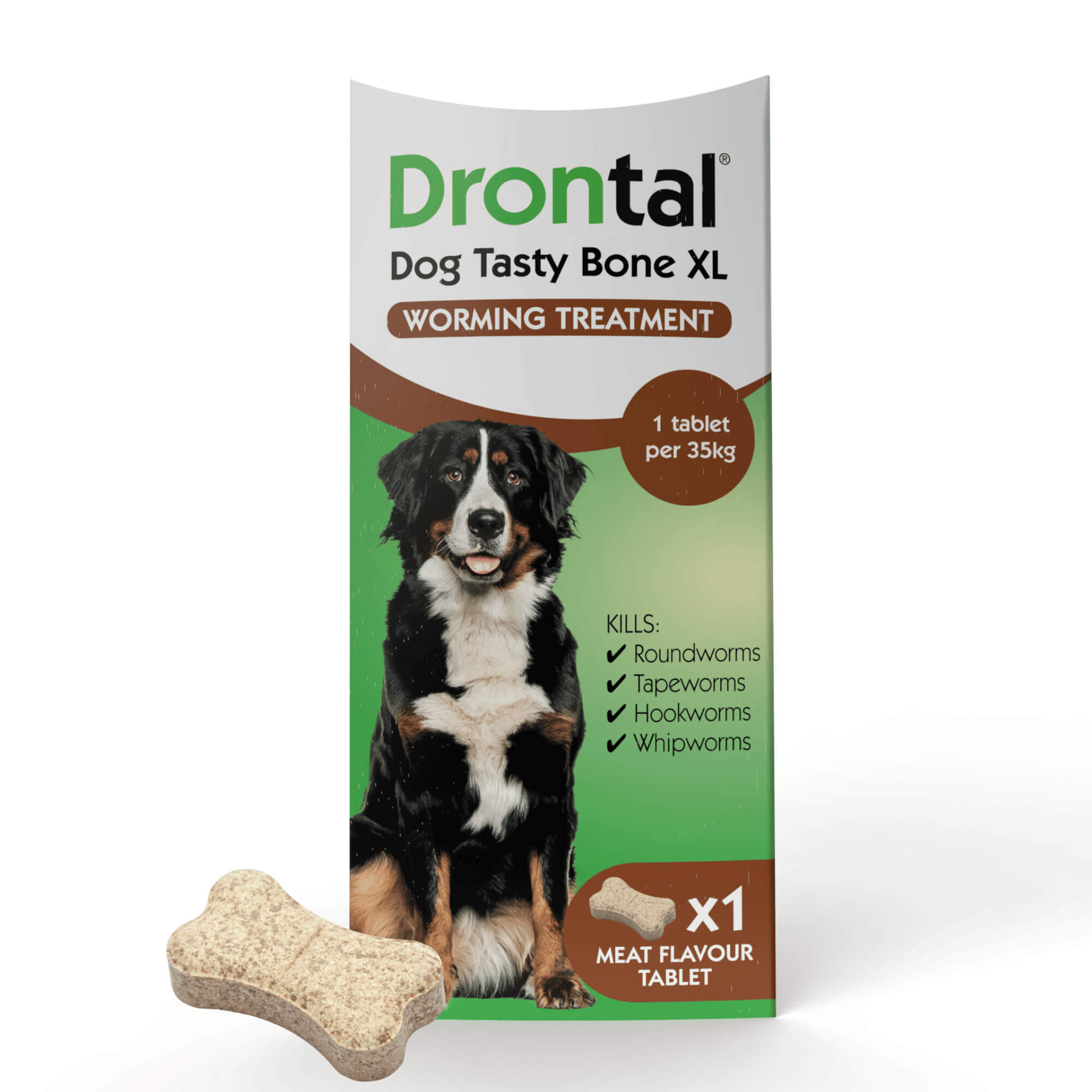 Drontal Tasty Bone XL Wormer Tablets for Dogs (Over 20kg) 