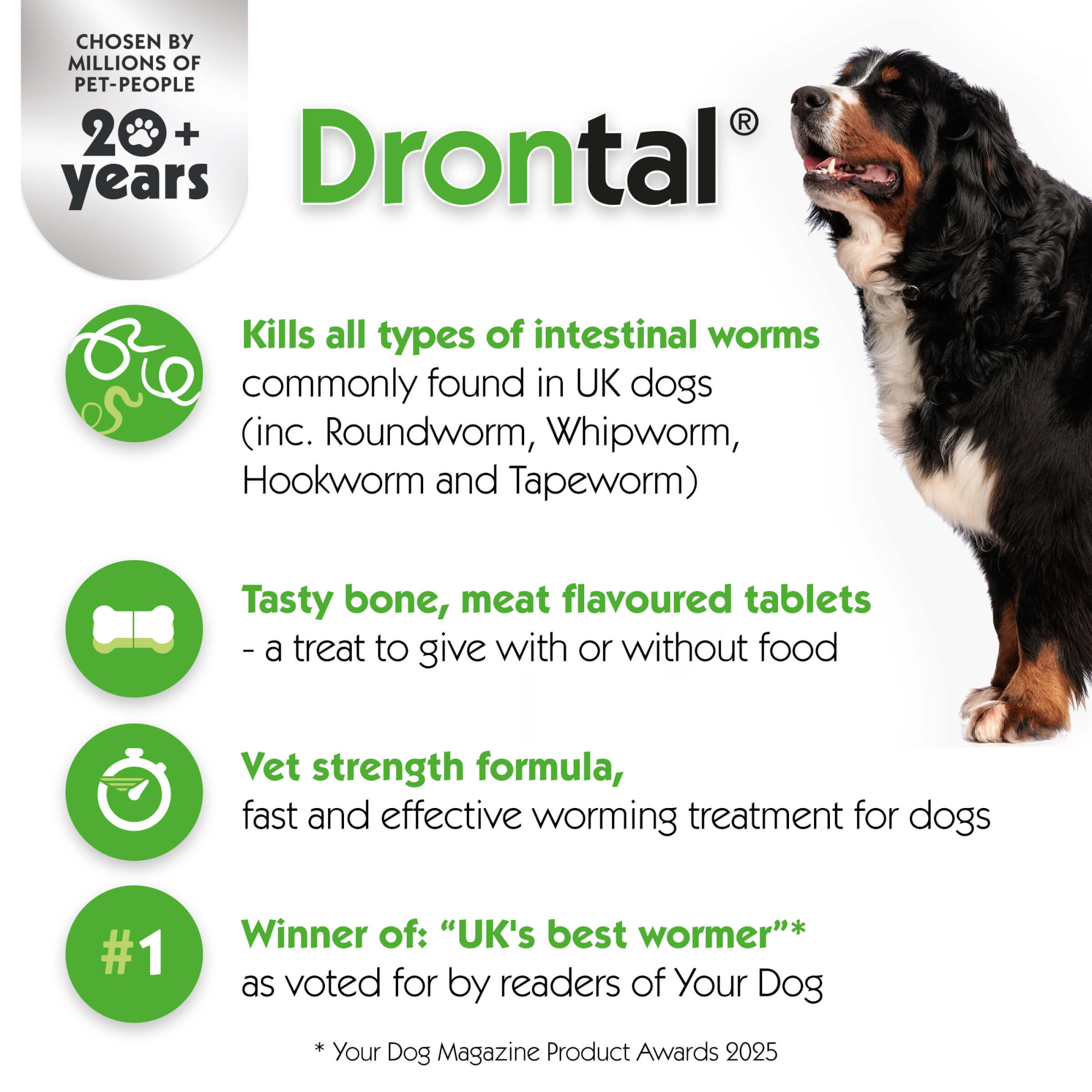 Drontal Tasty Bone XL Wormer Tablets for Dogs (Over 20kg) 
