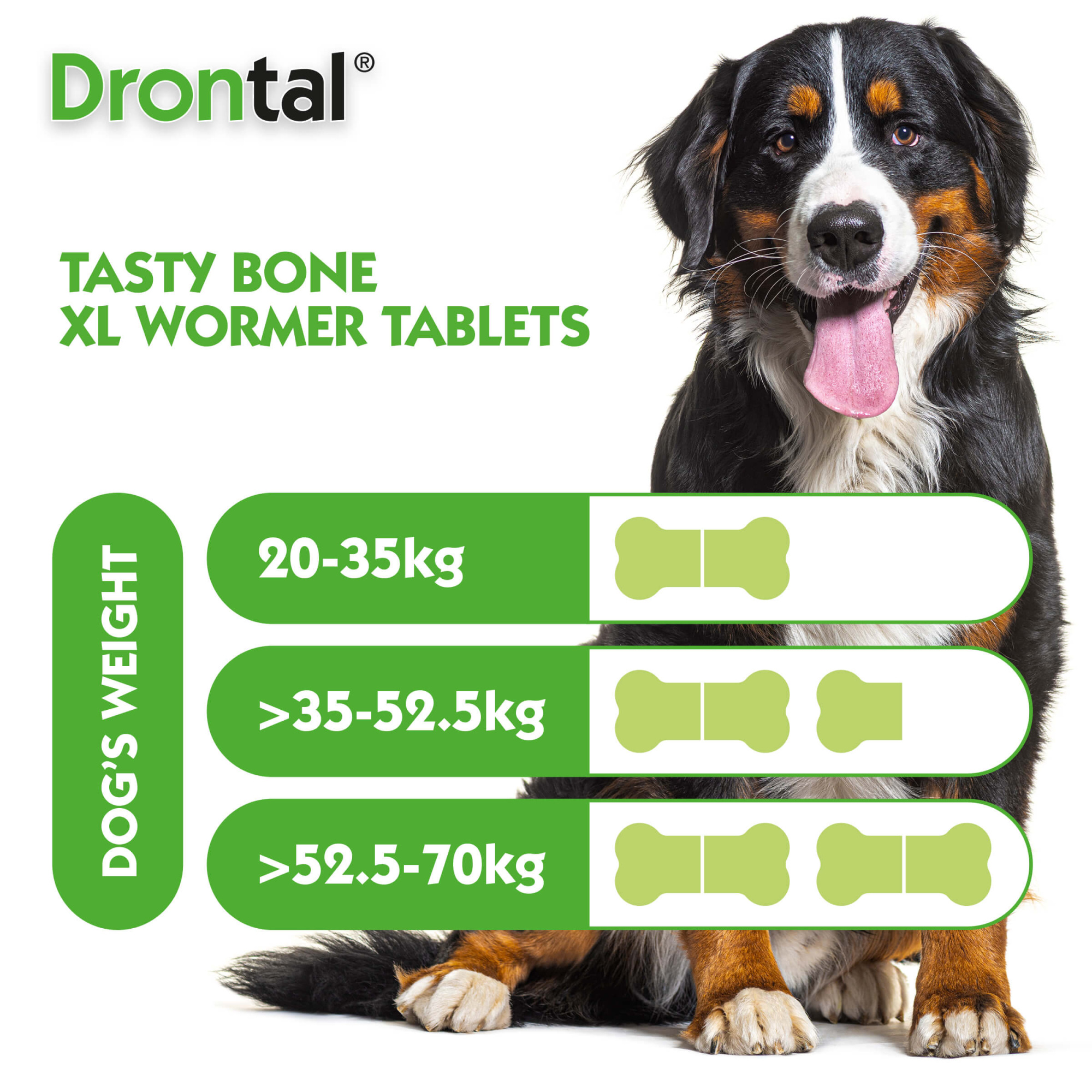Drontal Tasty Bone XL Wormer Tablets for Dogs (Over 20kg) 