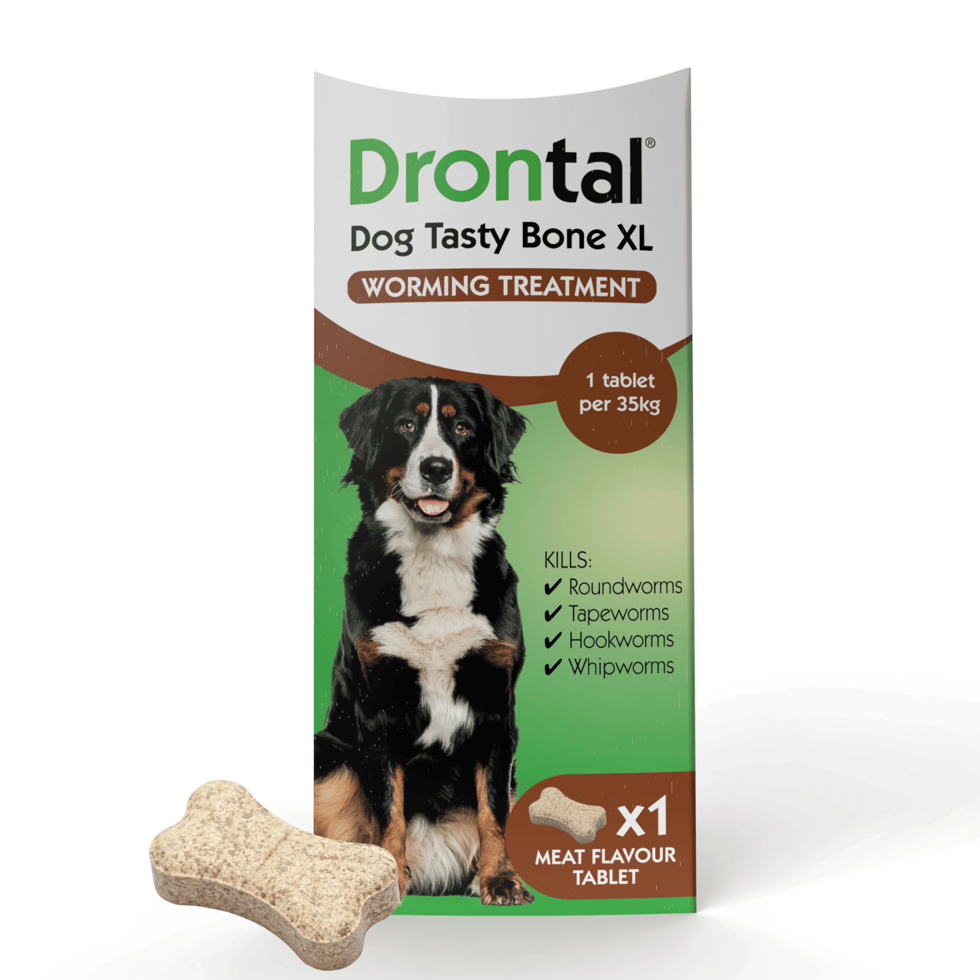 Drontal Tasty Bone XL Wormer Tablets for Dogs (Over 20kg) 