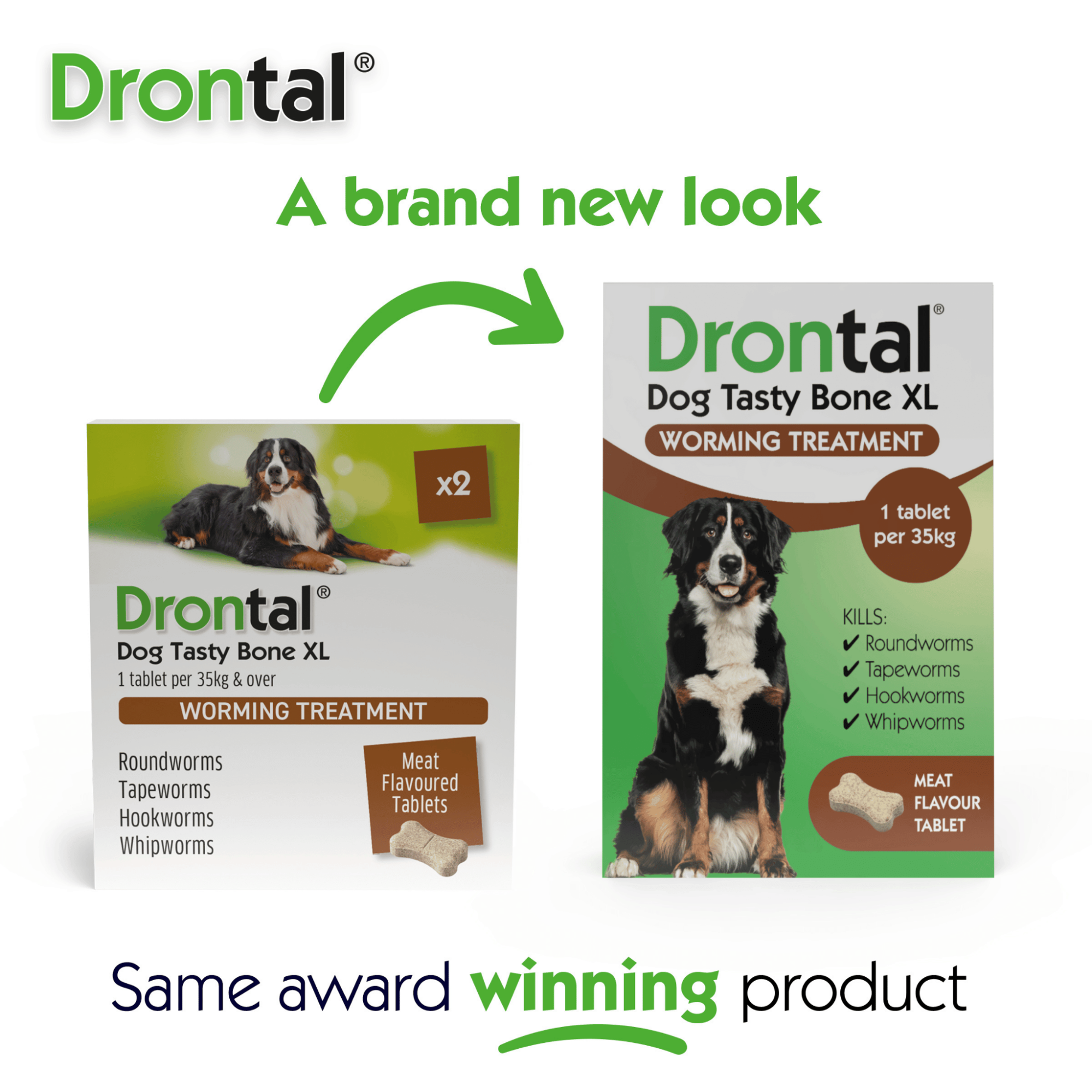 Drontal Tasty Bone XL Wormer Tablets for Dogs (Over 20kg) 