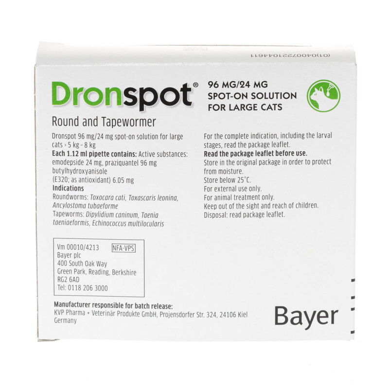 Dronspot Wormer For Large Cat
