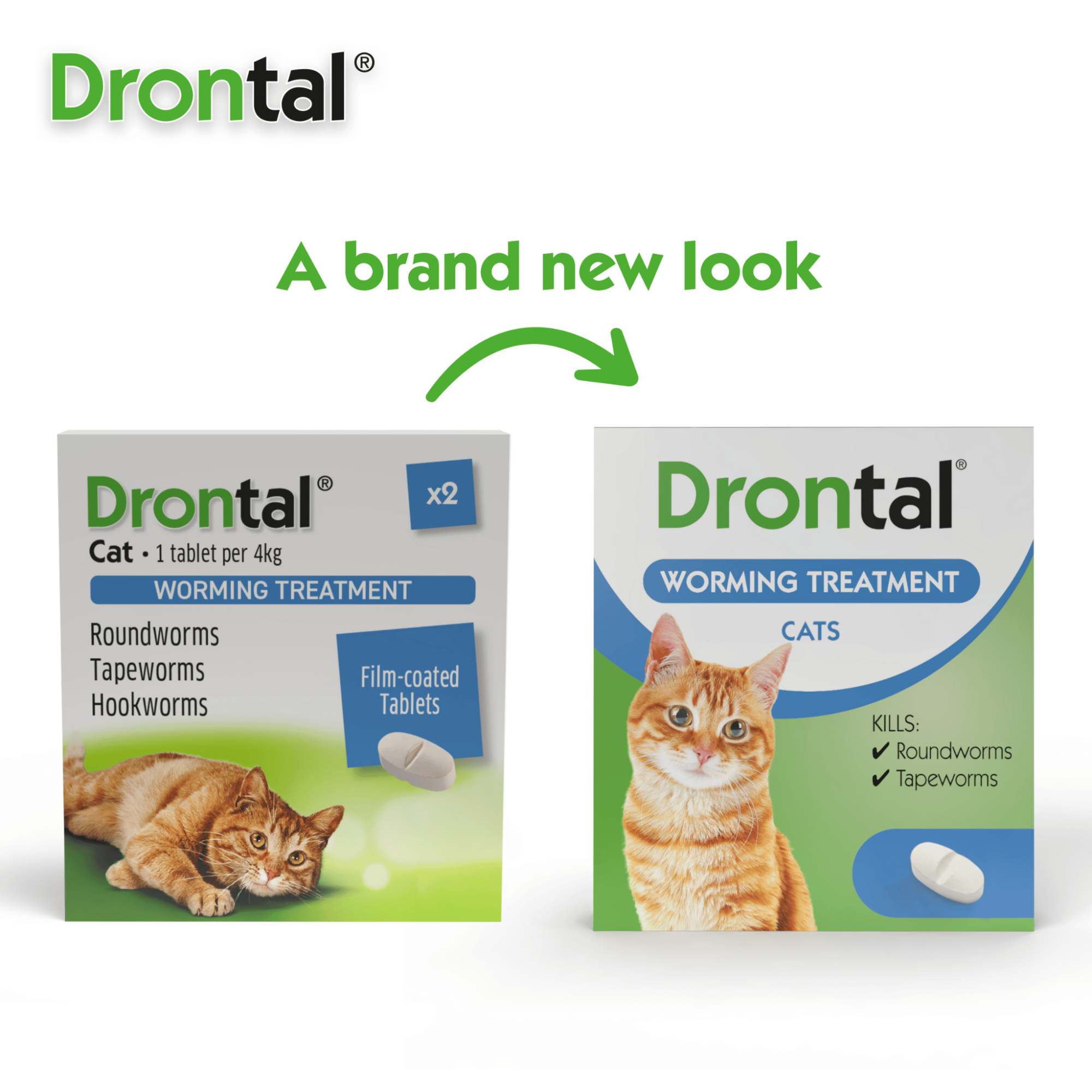 Drontal Wormer Tablets for Small & Medium Cats 