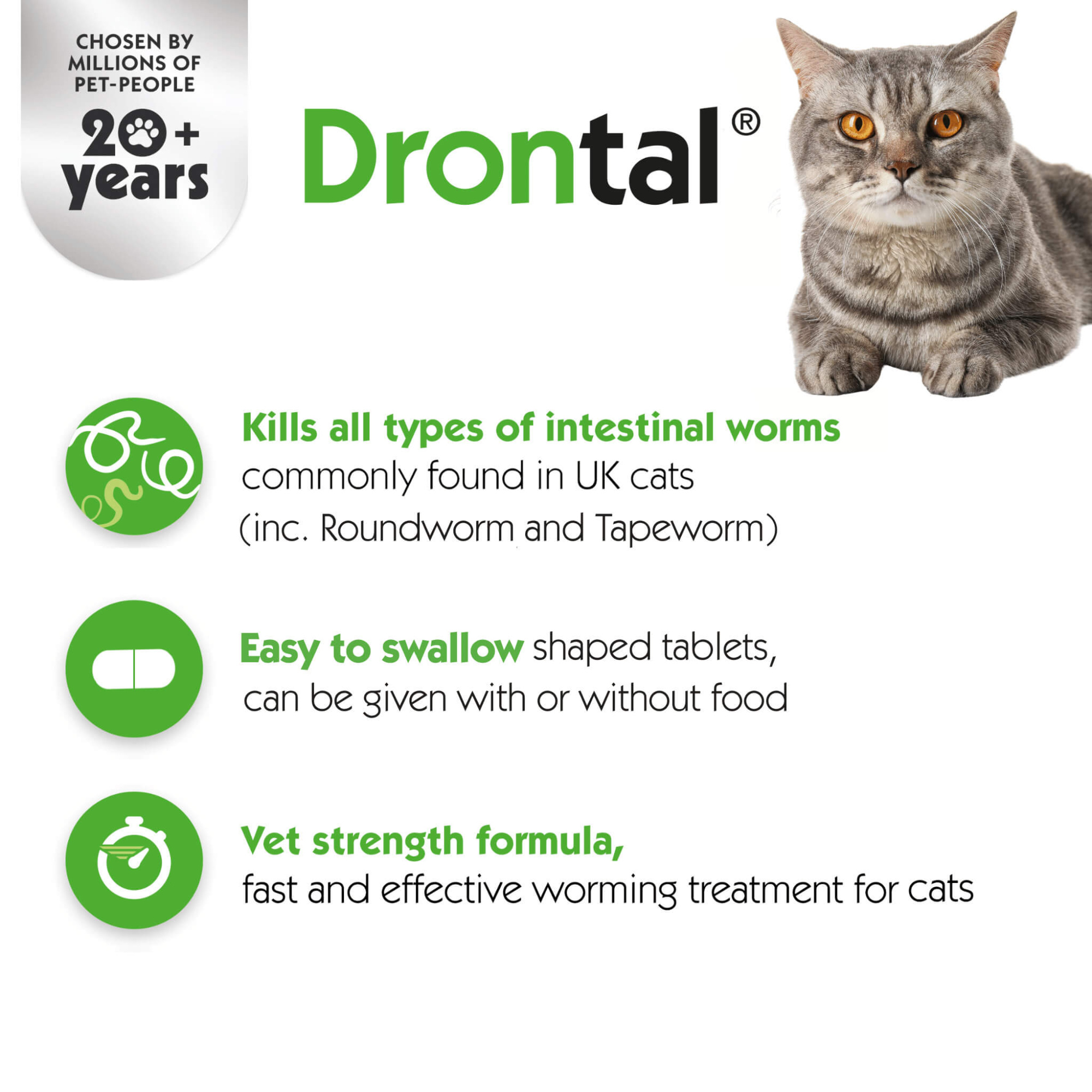 Drontal XL Wormer Tablets for Large Cats 
