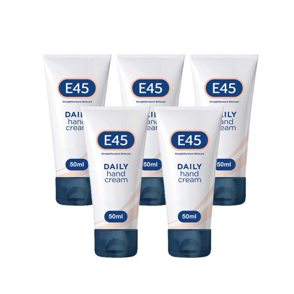  E45 Daily Hand Cream Fast Absorbing 5 Pack