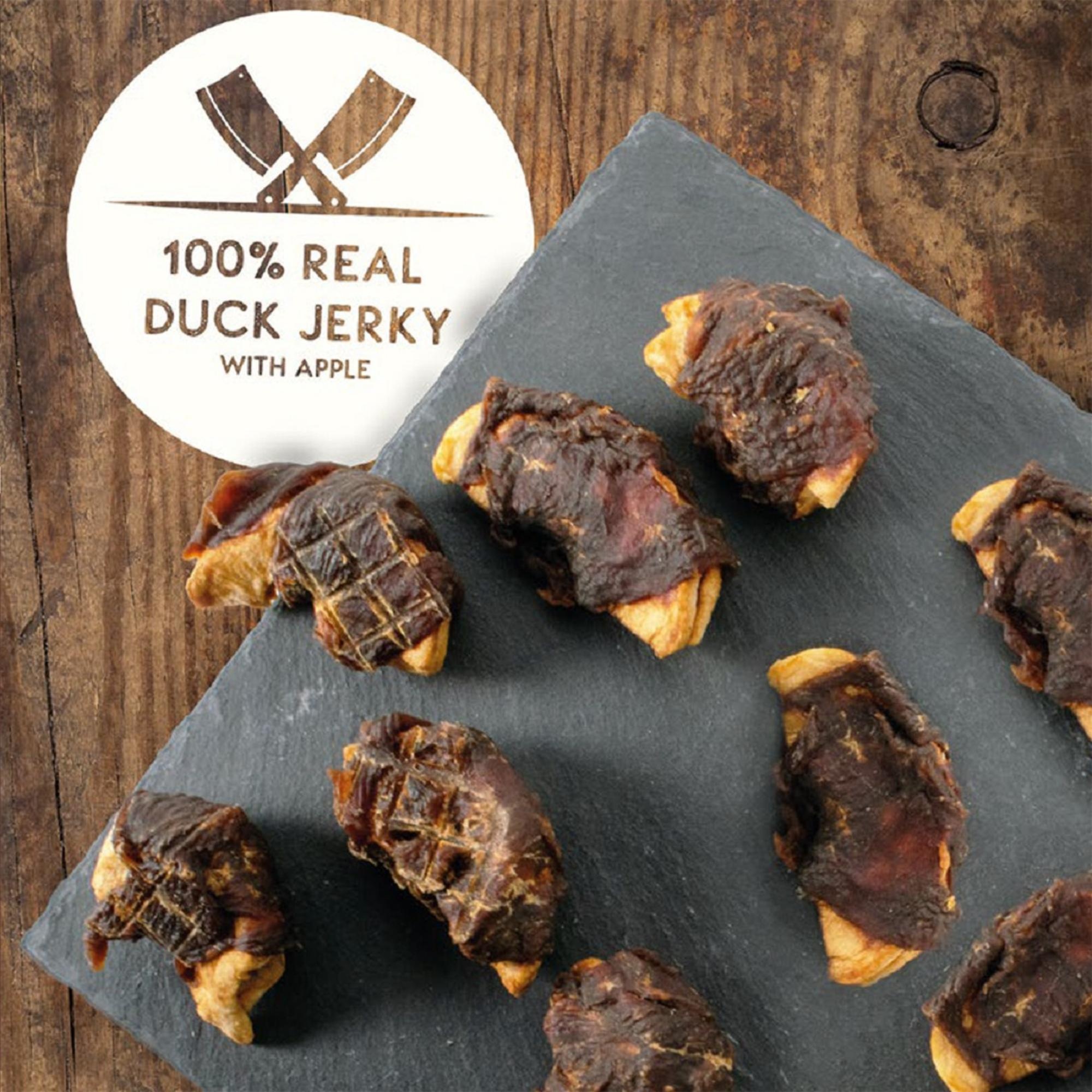Elkwood Natural Dried Apple Chunks Wrapped With Duck Jerky Dog Treats