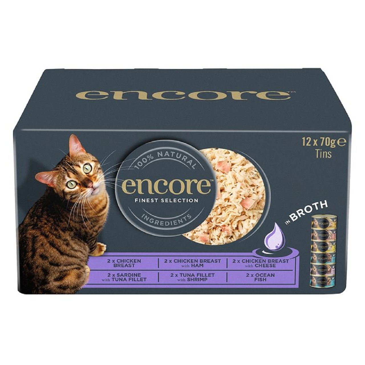 Encore Adult Wet Cat Food Tin Mixed Multipack 12 x 70g