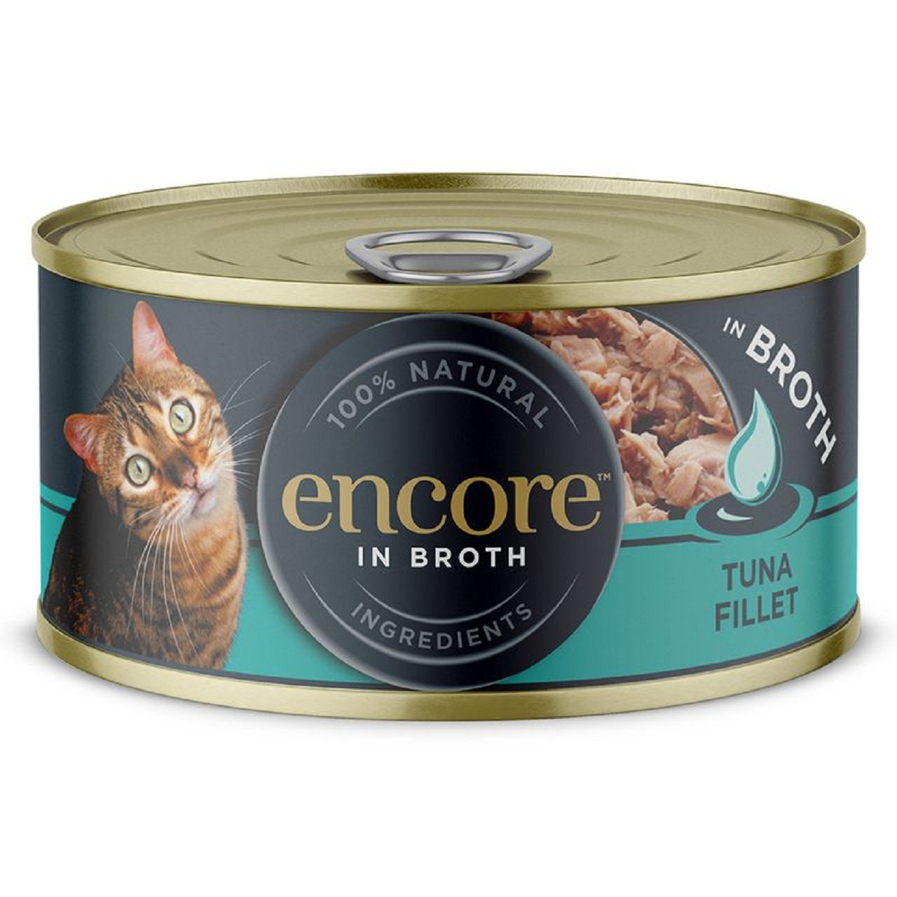 Encore Adult Wet Cat Food Tin Tuna Fillet in Broth 12x70g