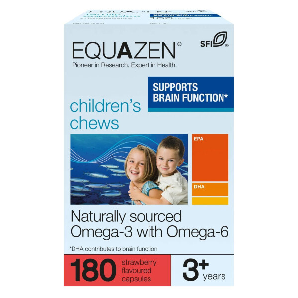 Equazen Childrens Chews Omega 3 & Omega 6 Strawberry Capsules