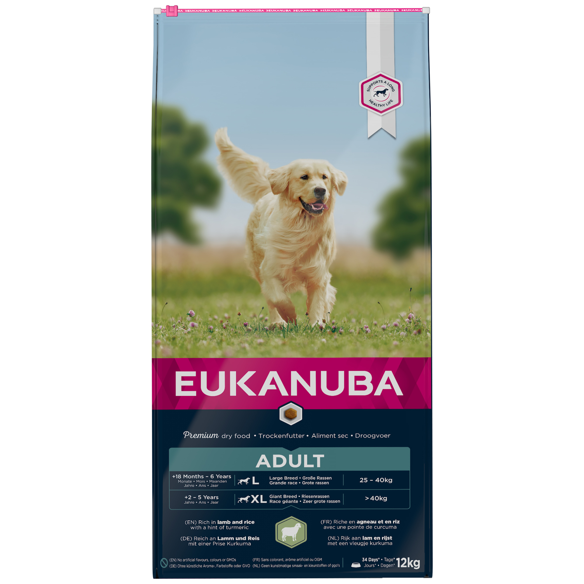Eukanuba Adult Large Dry Dog Food Lamb & Rice 12kg