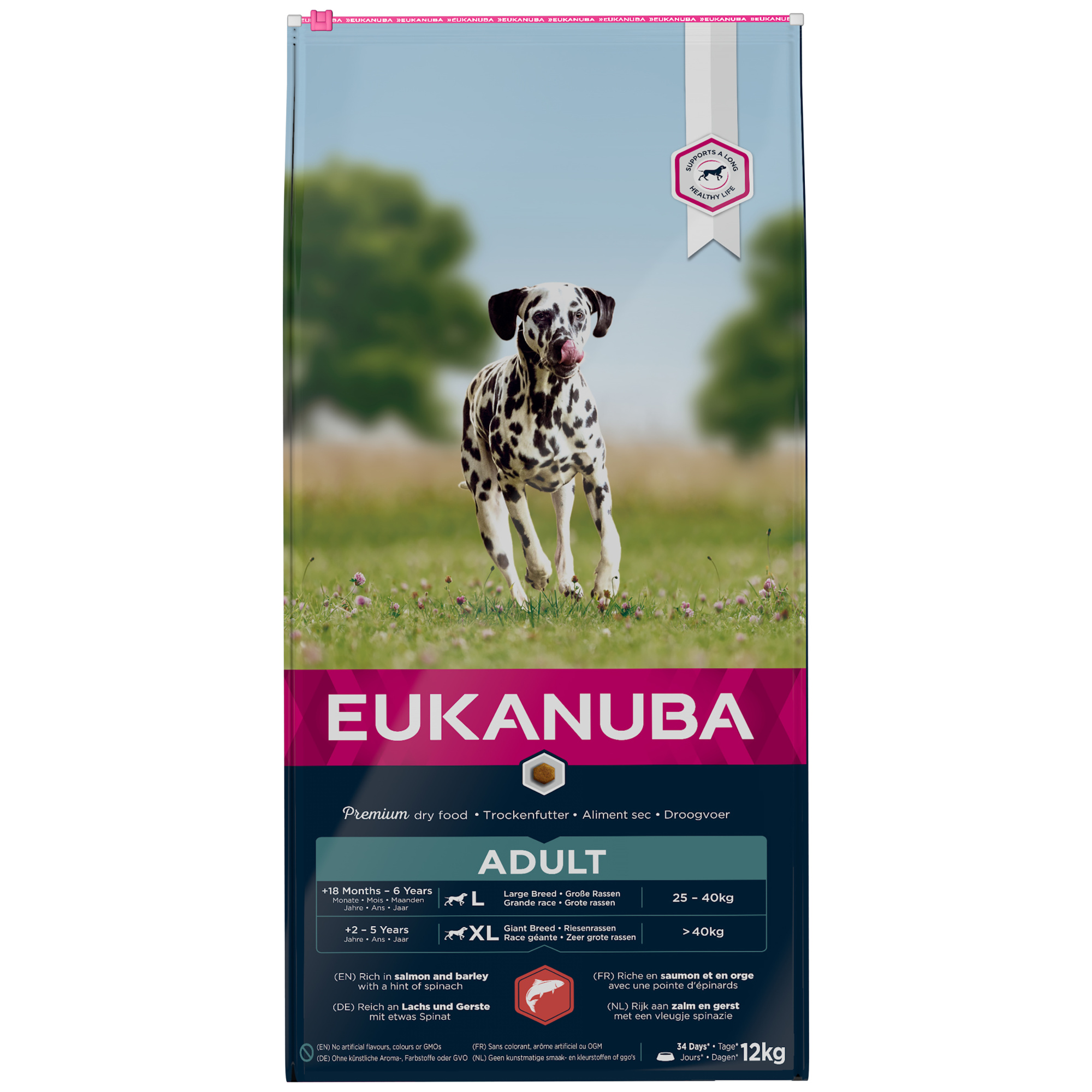 Eukanuba Adult Large Dry Dog Food Salmon & Barley 12kg