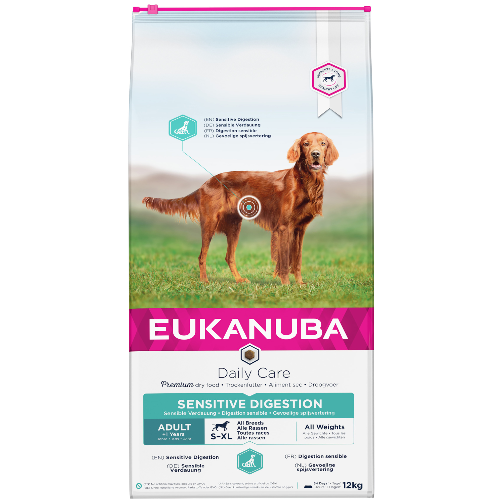 Eukanuba Daily Care Adult Sensitive Digestion Dry Dog Food Chicken 12kg