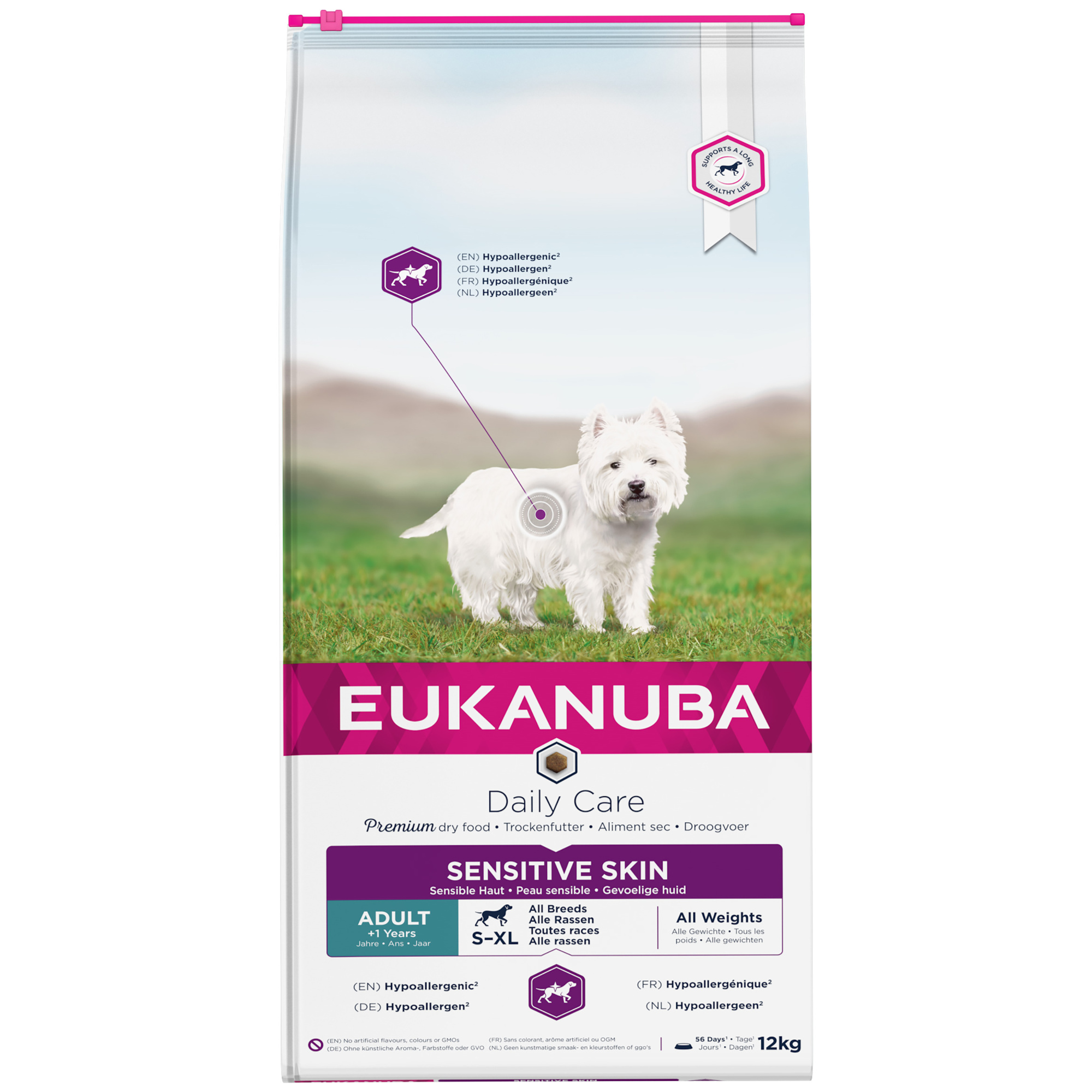 Eukanuba Daily Care Adult Sensitive Skin Dry Dog Food Fish 12kg